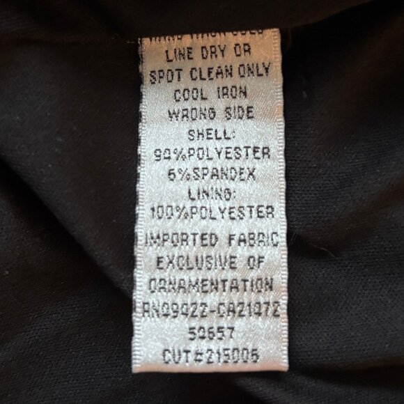 Jessica McClintock Black Sequin Blouson Top/Fitted Skirt Cocktail Dress | Sz 2 - Picture 7 of 9